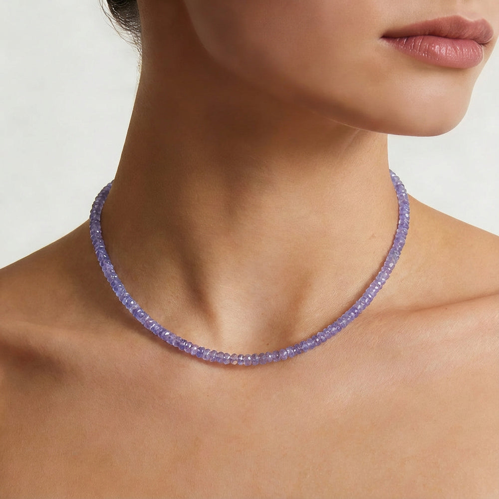 Tanzanite 14KGF Chocker necklace