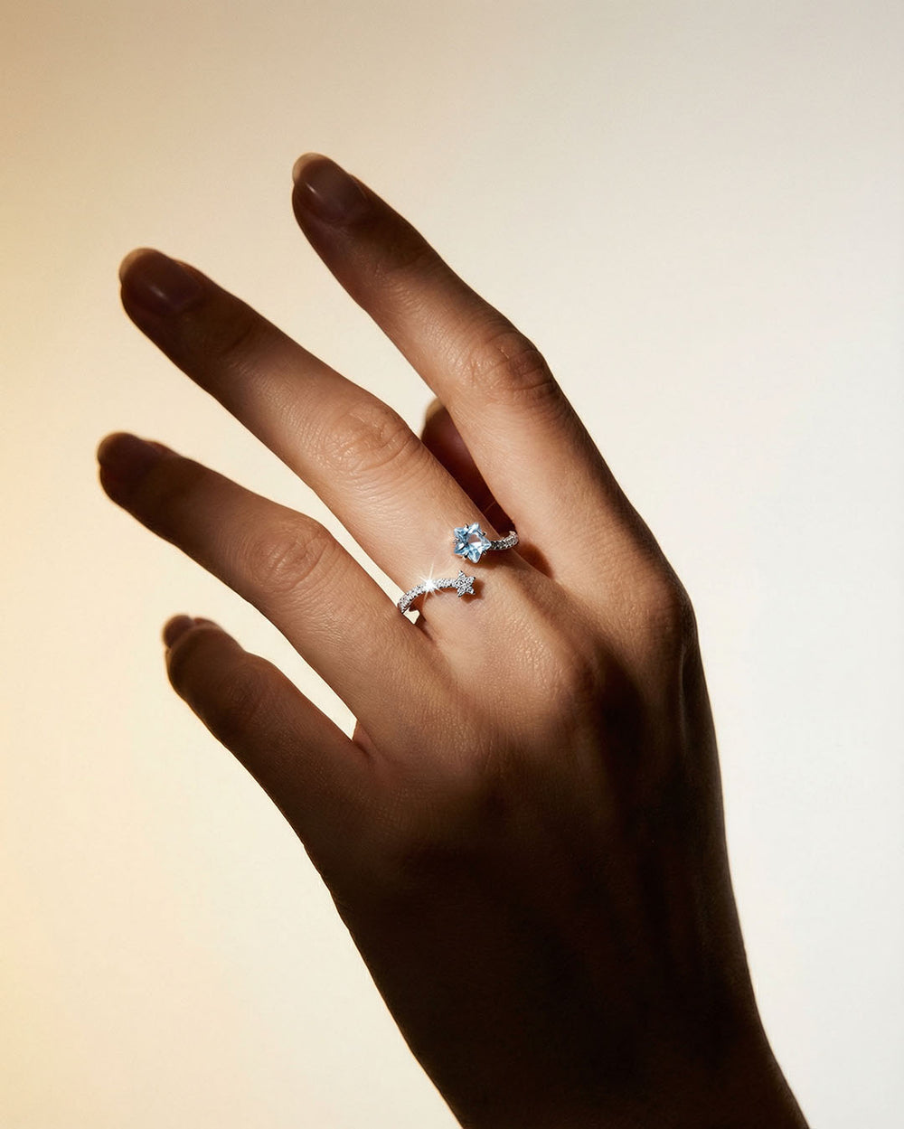 THE STAR 星星藍托帕石925銀戒指