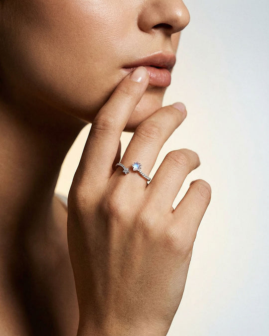 THE STAR 星星月亮石925銀戒指