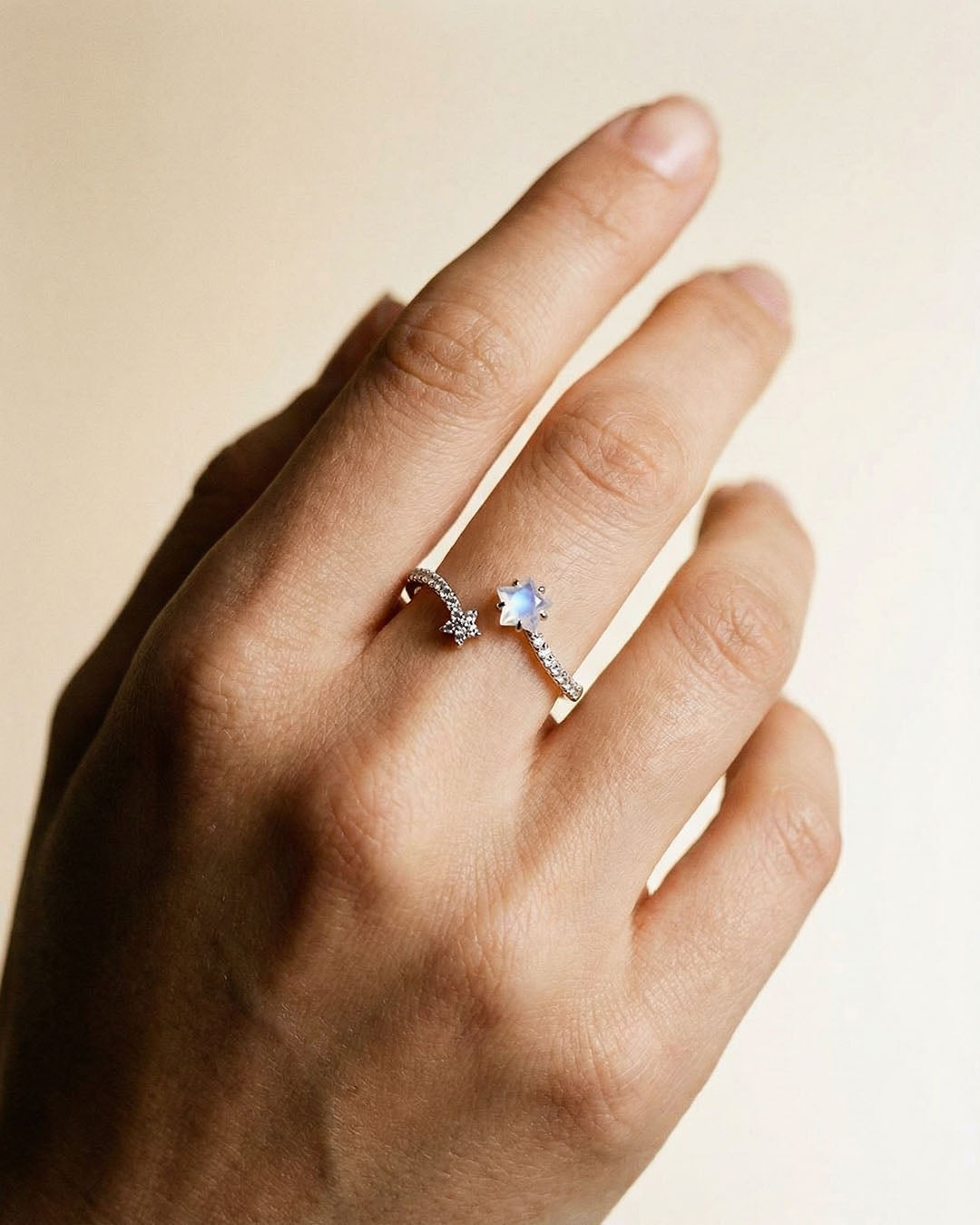 THE STAR 星星月亮石925銀戒指