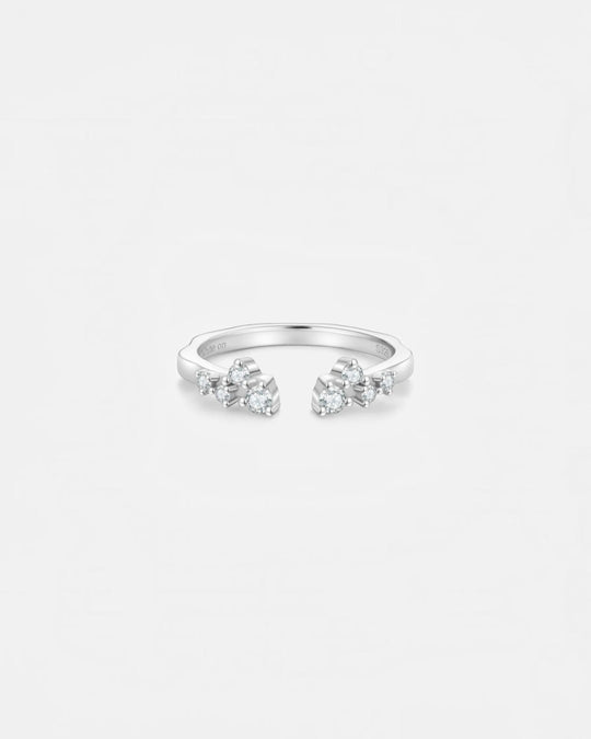 White Topaz Open Ring