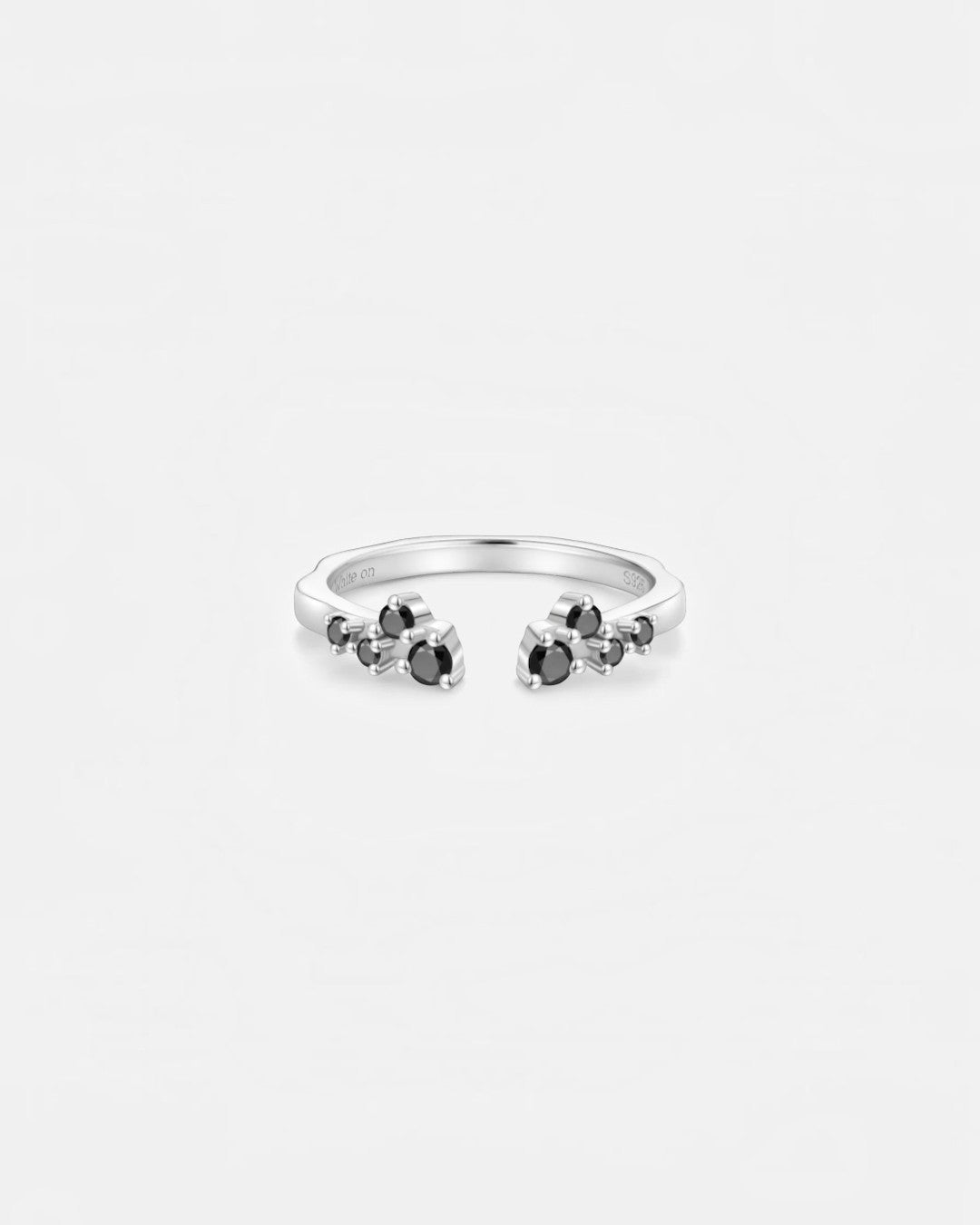 Black Spinel Open Ring