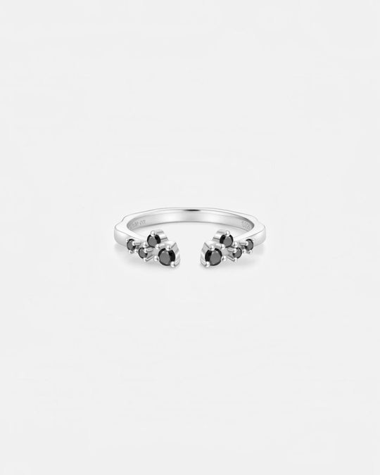 Black Spinel Open Ring