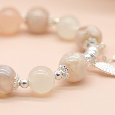 Sakura Agate Moonstone Bracelet