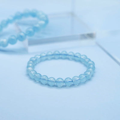 Aquamarine crystal bracelet