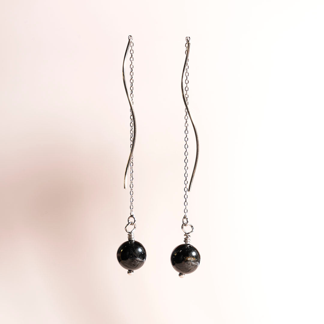 Jinyun stone drop crystal earrings
