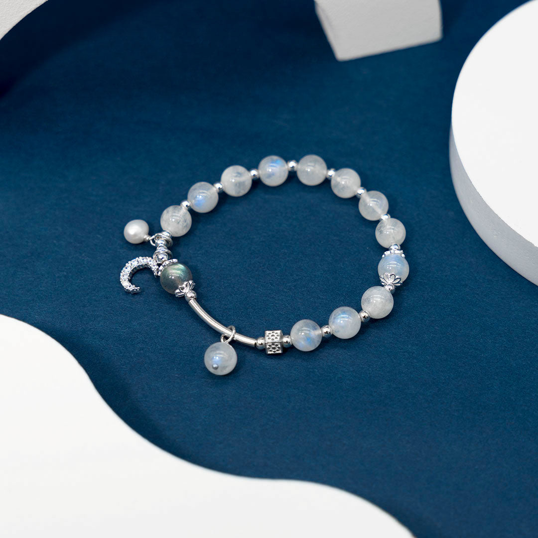 Blue Moonstone Crystal Bracelet